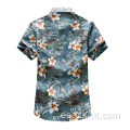 camisa navideña estampada para hombre